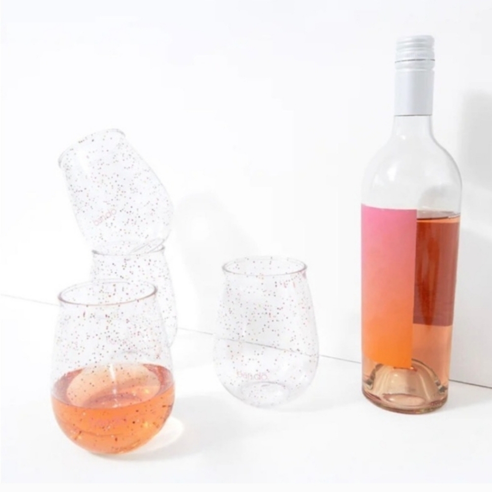 NEW ban.do Stemless Acrylic Wine Glass Set of 4 ($48 Value)